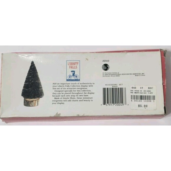 Americana Liberty Falls 6 Mini Trees 6 Miniature Accessory Set Christmas Decor - Picture 6 of 11